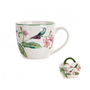 Porcelánový hrnek 460 ml v dárkovém košíčku SOUND OF PARADISE 