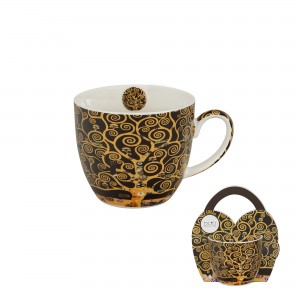 Porcelánový hrnek 460 ml v dárkové krabičce TREE OF LIFE BROWN 