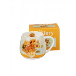 Porcelánový hrnek soudek SUNFLOWERS 430 ml 