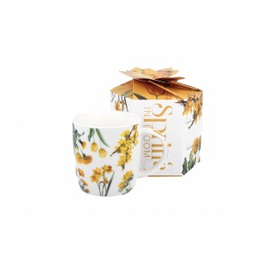 Porcelánový hrnek ŽLUTÉ KVĚTY 400 ml v dárkové krabičce 
