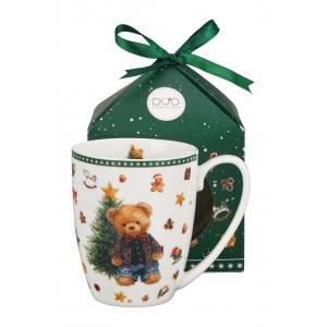 Hrnek TEDDY NOEL z porcelánu New Bone China v dárkovém balení