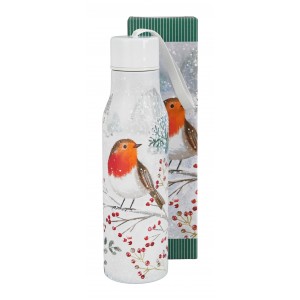 Vánoční termoláhev ROBIN IN SNOW 500 ml z nerezové oceli