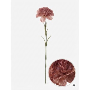 Umělý světle fialový karafiát 58 cm