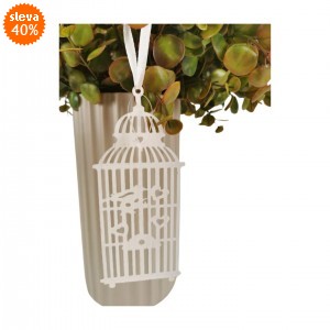 Kovová klícka-ptáček a srdíčko