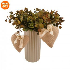 Látkové srdce na zavěšení balení 12 ks