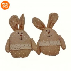 Látkový zajíc a slepice balení 12 ks