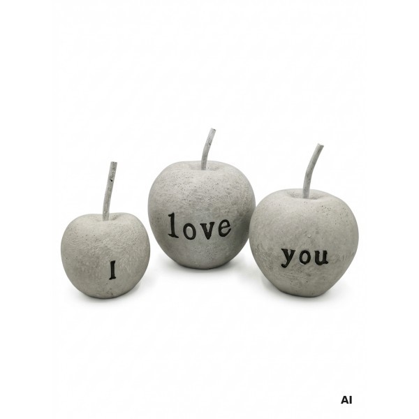 Dekorační jablka „I Love You" – sada 3 ks