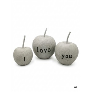 Dekorační jablka „I Love You" – sada 3 ks