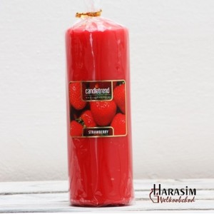 Svíčka válec Strawberry 16,5 cm
