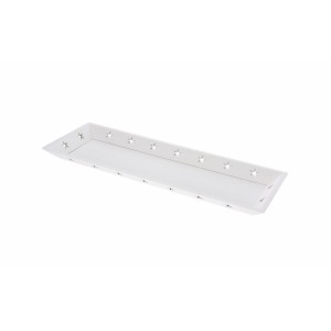 Dřevěný tác s motivem hvězd, bílý 40x16 cm