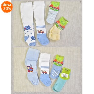 Dětské punčocháče chlapecké 2x, ponožky 2x 