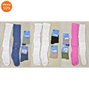 Sada dětské punčocháče vel. 116-134 2 ks, ponožky vel. 23-26 2 ks