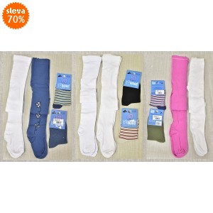 Sada dětské punčocháče vel. 116-134 2 ks, ponožky vel. 23-26 2 ks