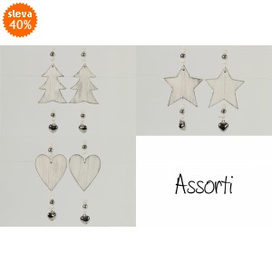 Dřevěná závěsná dekorace 20 cm s/2