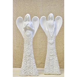 Anděl Flo bílý 49 cm, balení 2 ks, mix druhů