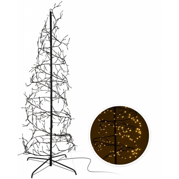 Svítící strom spirálový černý, 150 cm 360 LED
