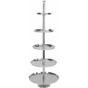 Pětipatrový hliníkový podnos/etažér 170 cm