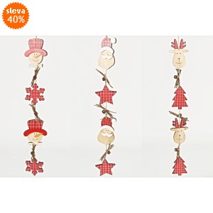 Vánoční girlanda balení 3 ks, 47 cm, mix druhů