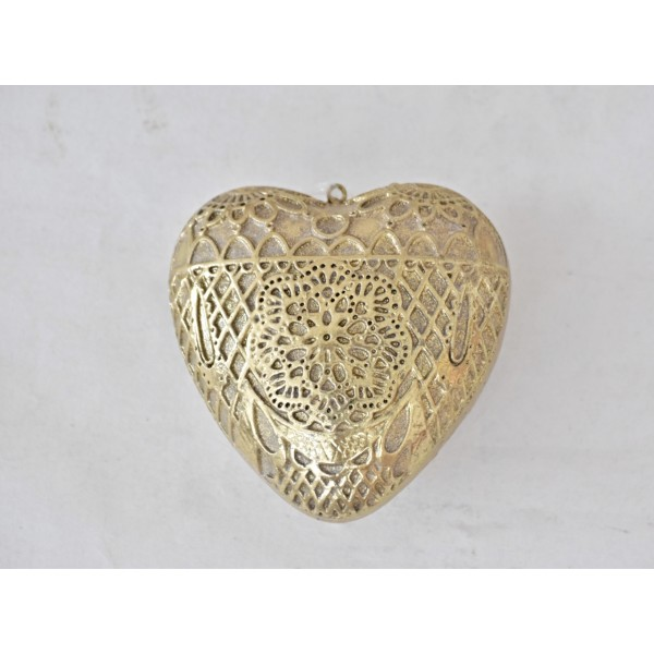 Dekorace srdce Ornament Gold L