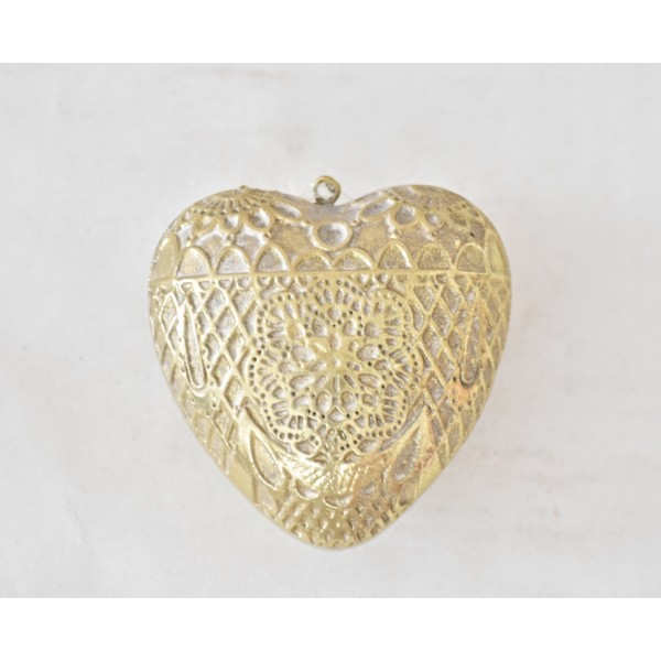Dekorace srdce Ornament Gold M
