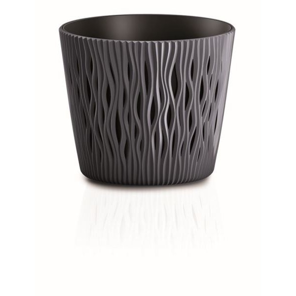 Květináč Sandy Round 18,9 cm, antracit