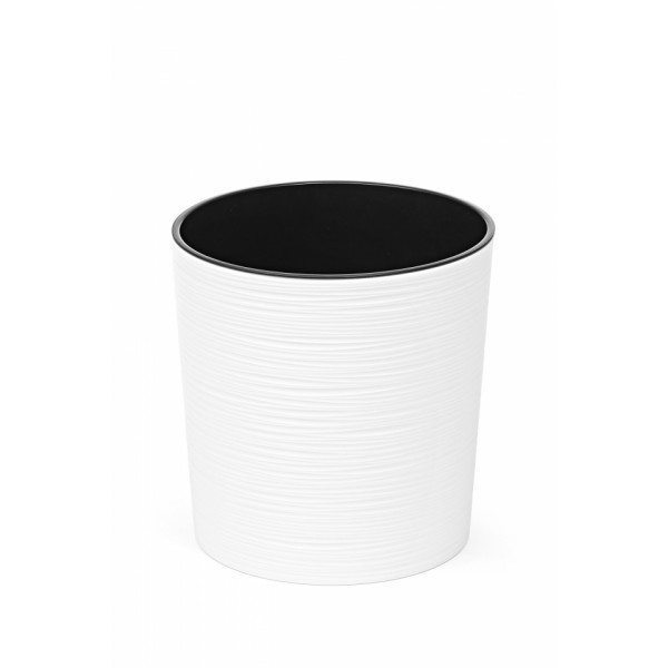 Plastový květináč Malwa 250 mm vroubek, bílý