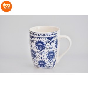 Porcelánový hrnek - modrý dekor II