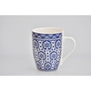 Porcelánový hrnek - modrý dekor III, sada 3ks