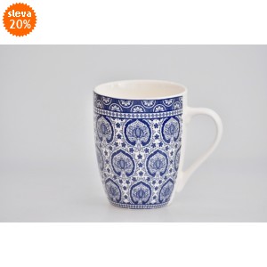 Porcelánový hrnek - modrý dekor III, sada 3ks