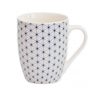 Porcelánový hrnek - modrý dekor IV, sada 2ks