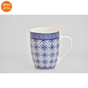 Porcelánový hrnek - modrý dekor VII
