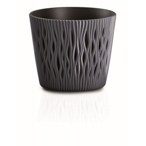 Květináč Sandy Round 12,8 cm, antracit