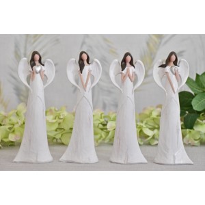 Anděl Sofie 20 cm bílý, balení 4 ks mix druhů