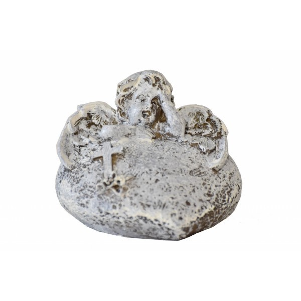 Smuteční dekorace anděl na srdíčku balení 6 ks, 8,5x10,5x10 cm