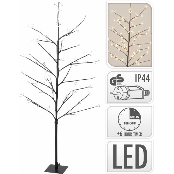 Dekorativní svítící strom 120 cm, 240 mikro LED, teplá bílá