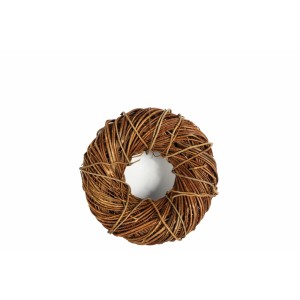 Proutěný hnědý věnec Kastor S, 30 cm