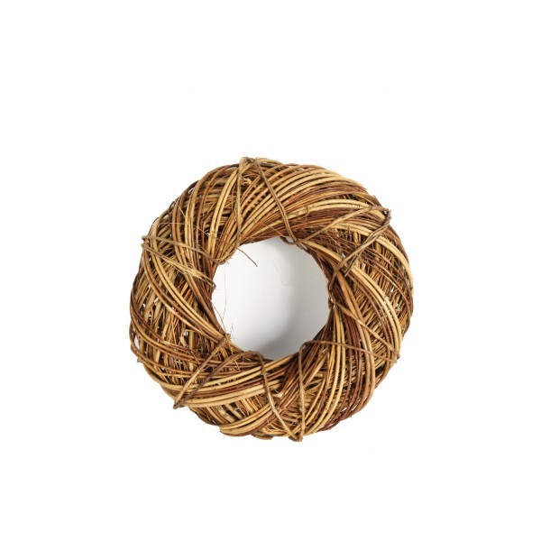 Proutěný hnědý věnec Kastor M, 35 cm