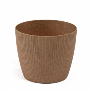 Plastový květináč Magnolia Jumper ECO 110 mm, přírodní dřevo, sada 10 ks