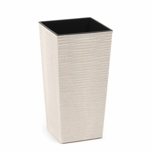 Plastový květináč Finezia vroubek ECO 300x300 mm, bílý