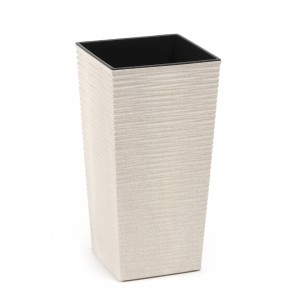 Plastový květináč Finezia vroubek ECO 300x300 mm, bílý