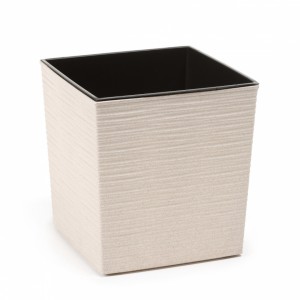 Plastový květináč Juka vroubek ECO 300x300 mm, bílý