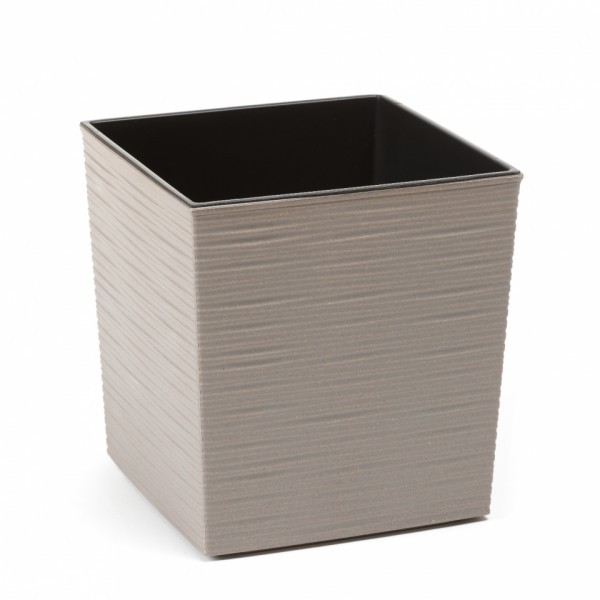 Plastový květináč Juka vroubek ECO 300x300 mm, šedý