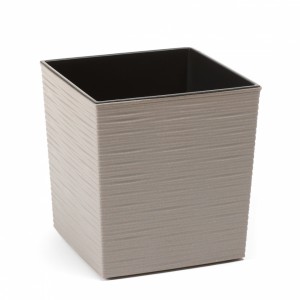 Plastový květináč Juka vroubek ECO 300x300 mm, šedý