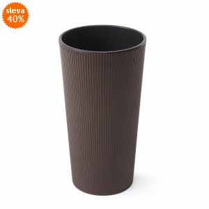 Plastový květináč Lilia Jumper 190 mm, mocca