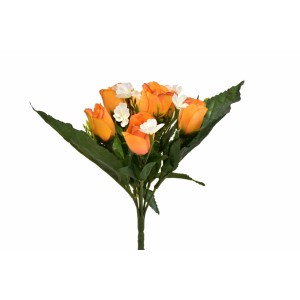 Kytice růží 26 cm, oranžová