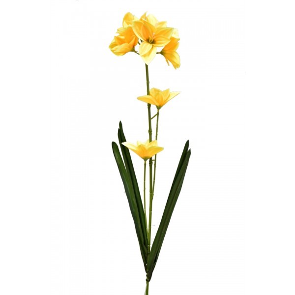 Umělá lilie 73 cm, tmavě žlutá