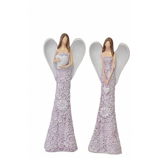 Anděl Flo lila 24,5 cm, mix druhů