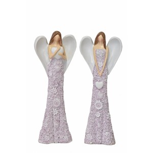 Anděl Flo lila balení 2 ks, 31,5 cm, mix druhů