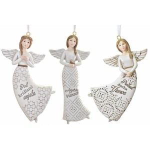 Vánoční anděl na zavěšení 11x8x1 cm (SK)