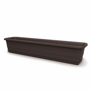 Plastový truhlík Bona s podmiskou, 600 mm, mocca
